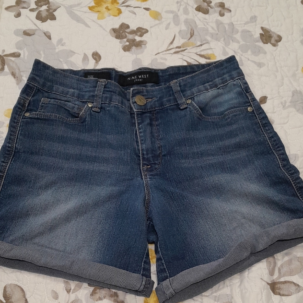 Nine West Dark Blue Denim Shorts